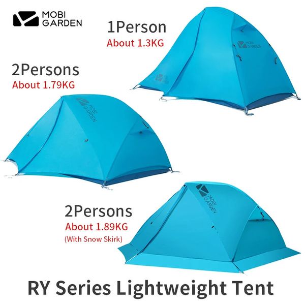 Tentes et abris Tente de camping série RY 1 2 personnes en plein air 1 3 kg léger PU4000MM jupe pare-neige portable tapis de sol cadeau Ultra 231202