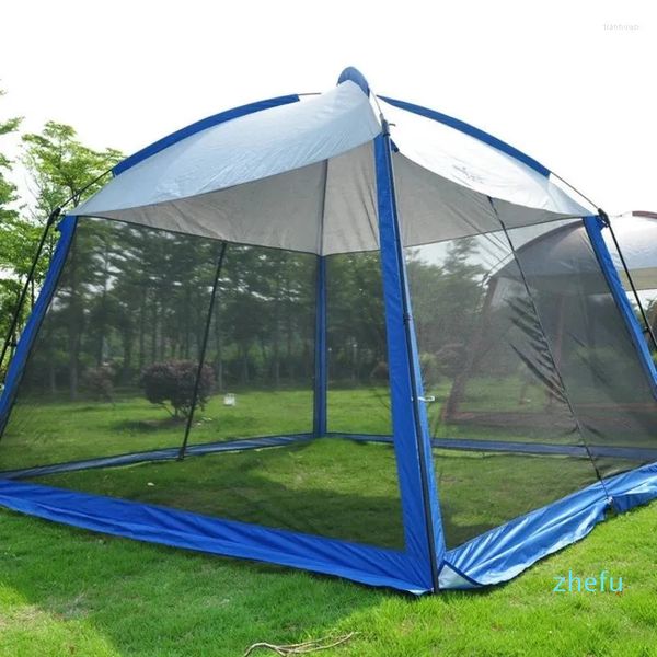 Carpas y refugios de una sola capa Mesh Anti-Mosquito Sunscreen Beach Pérgola Camping Outdoor Acampo Gran espacio Familia multifunción