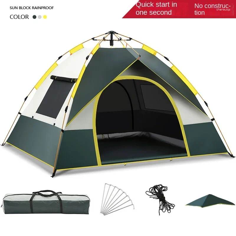 Tende e rifugi Tenda da campeggio esterna per 2-4 persone Protezione solare ad apertura rapida completamente automatica