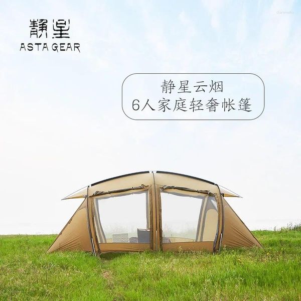 Tentes et abris Star statique Yunyan Silicone Outdoor Tunnel Tent Famille One Room 6-8 personnes Space Camping