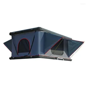 Tentes et abris droits contreventement quatre saisons en plein air intelligent en aluminium coque dure petit SUV toit pliant tente de toit de voiture camping