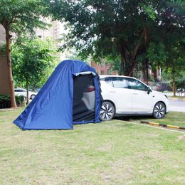 Carpas y Refugios SUV Coche Carpa para acampar trasera Extensión exterior Pérgola a prueba de lluvia Techo Tronco portátil Toldo Autoconducción Barbacoa Cubierta impermeable J230223