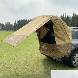 Tentes et abris Tente pour coffre de voiture Pare-soleil anti-pluie arrière simple camping-car autoconduite tour barbecue cam randonnée livraison directe Dhy7U