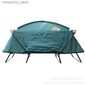 Tentes et abris Tente de camping en plein air résistant à la pluie Camping épaissi double couche exclusif pour la pêche Tente hors sol étanche à la pluie pour deux personnes Q231117