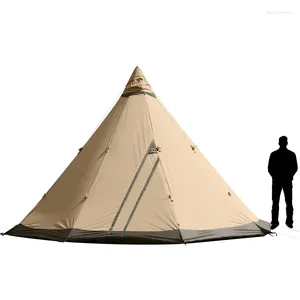 Carpas y refugios Tentipi de 9 personas Camping de lujo Piramid Pyramid Flying Winter puede iluminarse por fuego