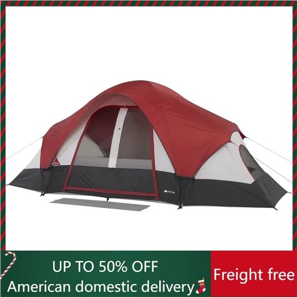Tentes et abris Trail 8 personnes Tente à dôme modifiée Fournitures de camping avec fenêtre arrière Fret gratuit Randonnée dans la nature Randonnée Sports 231204