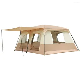 Tentes et abris Tente de camping de voyage avec 2 chambres, grande cabine familiale, respirante et imperméable pour 8 à 12 personnes, randonnée en plein air, plage