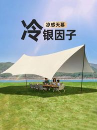 Tiendas de campaña y refugios Tu Yin Sky Tent Outdoor Large Picnic Equipo de camping Conjunto completo de protección solar engrosada Sombrilla