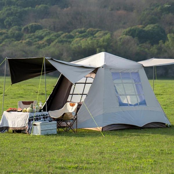 Tentes et abris Tente de camping étanche à double couche ultralégère à deux portes Installation automatique portable pour les voyages de randonnée