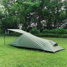 Tentes et abris Tente de camping extérieure ultralégère Tente de camping pour 1 personne Tente résistante à l'eau Support en aluminium d'aviation Tente de sac de séparation portable Q231115
