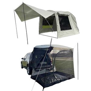 Tenten en schuilplaatsen Universele SUV Camping Tent Car Tailgate Shade Tent voor kampeertent Travel grote schaduwruimte voor 56 persoon J230223