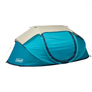 Tentes et abris Tente de camping avec installation instantanée 2/4 personnes s'installe en 10 secondes, poteaux pré-assemblés, anti-pluie réglable