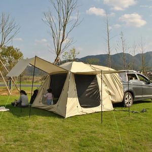 Tentes et abris améliorer la tente arrière de voiture à 4 personnes auto-conducteur 3doères de camping extérieur