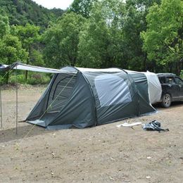 Carpas y refugios Tienda trasera SUV mejorada con dosel de lluvia que incluye un par de postes de soporte para equipos de turismo de campamento al aire libre 5-8 Peopleq240511