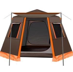 Tentes et abris UV Hexagonal Pole en aluminium automatique Camping extérieur Big Big Tent Family Voyage 46 Persons AUDVANT GARDIN PERGO4492445