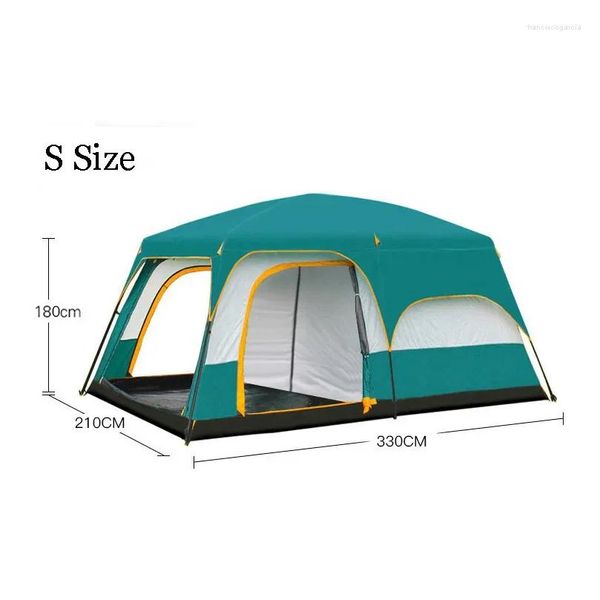 Tiendas de campaña y refugios UV Poste de aluminio hexagonal Matic Cam al aire libre Wild Big Tent 3-4 Persona Toldo Jardín Pérgola 245 165 cm Entrega de caída Dhpv4