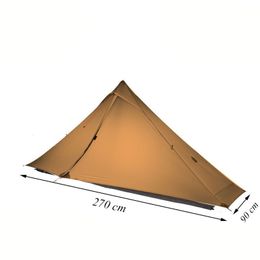 Version Tentes et Abris FLAME'S CREED Tente Lanshan 1 Pro 3/4 Saison 230 * 90 * 125cm 2 Côtés 20d Silnylon Tente de Camping Légère 1 Personne 230711