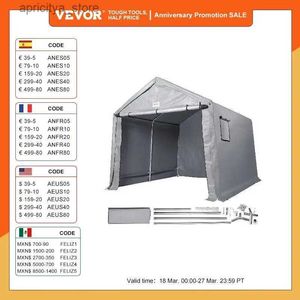 Tentes et abris VEVOR hangar de stockage extérieur portable 5 tailles imperméable à l'eau robuste toutes saisons tente de stockage instantanée toile cirée imperméable 24327