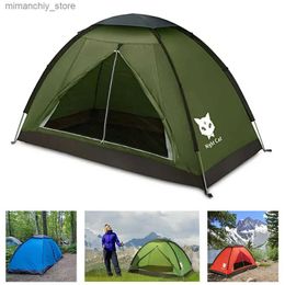 Tentes et abris Tente de randonnée étanche pour 1-2 personnes randonnée Camping tente abri solaire nouvelle armée vert Q231117