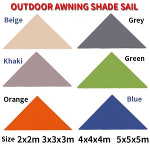 Tentes et abris Voile d'ombrage triangulaire imperméable auvent extérieur jardin patio piscine abri solaire protection solaire anti-uv plusieurs couleurs 230830