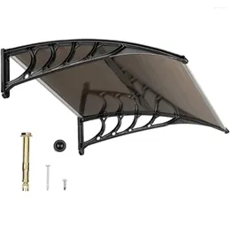 Tentes et abris Auvents de fenêtre pour portes Auvent Couverture en polycarbonate Porte d'entrée Auvent de patio extérieur Protection UV contre la pluie, la neige et la lumière du soleil