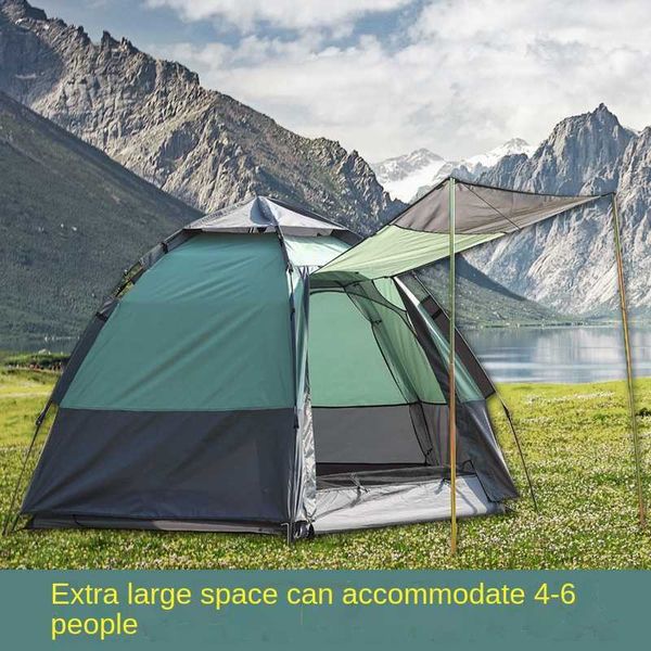 Tentes et abris Tente de camping WolFAce entièrement automatique 58 personnes tente extérieure épaisse tente de pique-nique tente étanche de visite autonome 2022 nouveau J230223