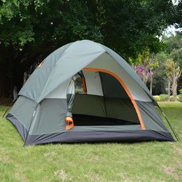 Tenten en schuilplaatsen XC Ushio Outdoor Camping Tent verbeterde waterdichte dubbele laag 3-4 Persoon reizen Vissen Hiking Sun Shelter 200x200x130cm 230526