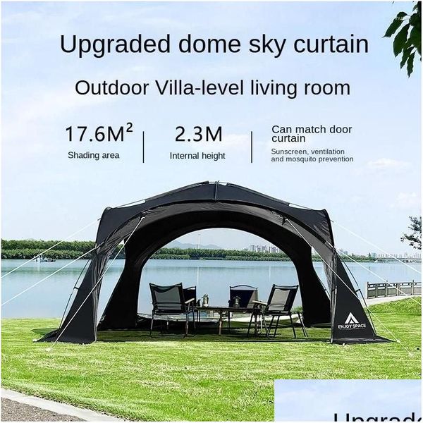 Tentes et abris Yousky Tente extérieure Black Coated Zipper Dome Canopy Cam Parasol Protection solaire Pavillons Drop Livraison Sports Outd Otvym