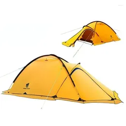 Tentes et abris YOUSKY Tente enduite de silicone Tige en aluminium Camping en plein air 1Hall 1Room imperméable à la pluie avec jupe de neige Randonnée à vélo