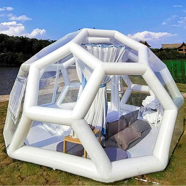 Tentes et abris z Camping extérieur camping transparent gonflable bubble tente sphérique house claire jardin cabine lodge étoilé ciel dôme avec gratuit