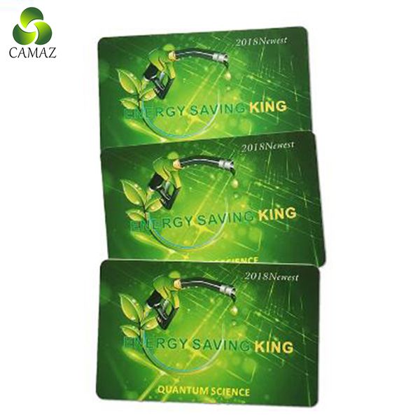 CAMAZ Fuel Saver Card Terahertz Green Energy White Carte Blanche Ions négatifs environ 20000cc Bio Nano Terahertz Energy Saving Card Fir pour la voiture