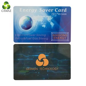 CAMAZ Fuel Saver Electricity Sauved Card Terahertz Energy Electricity Power Saver Carte avec 8000 cartes d'énergie d'ion négative économiser de l'argent