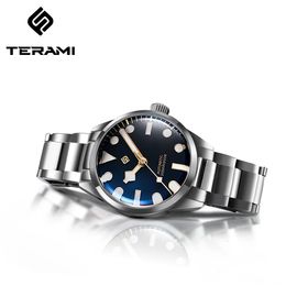 Terami 38 mm Vintage Explore Series Automatique Mécanique Mécanique pour hommes Luxury NH35 Sapphire Crystal 20bar Wristwatch HD Lume 240409