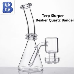 Terp Slurper Beaker Quartz Banger Nails Beaker Avec Terp Vacuum Banger Mini quartz Bong conduites d'eau
