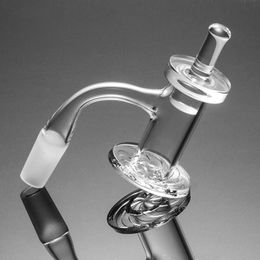 Terp Slurper Blender Quartz Banger Set 10mm 14mm Mâle Fumant Pleine Soudure Bord Biseauté Samurai Dab Nail 20mm OD avec Carb Cap pour Conduites D'eau En Verre Plates-formes Pétrolières Bongs YAREONE