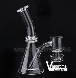 Terp Accessoires pour fumer Slurper Beaker Quartz Mini Bongs 5 pouces Bol sous vide Banger Nails Boîte noire individuelle Pipe à eau Dab Ri1647143