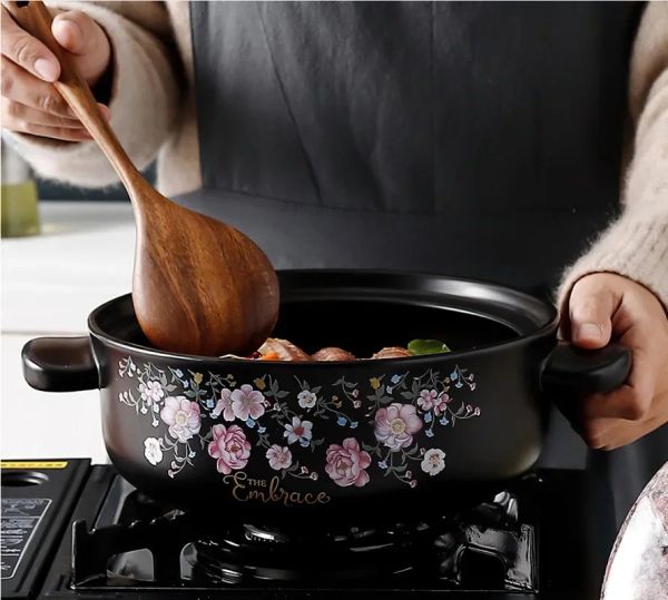 Casserole en terre casseole coréenne en argile argile pot céramique de soupe de soupe cascadepan ragoût de cuisson de cuisson à la maison