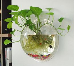 Terrarium Ball Globe Forme claire en verre suspendu Vase Vase Fleur Planter Pots Mur Terne de poisson Aquarium Conteneur Homw décor247h5797626