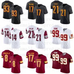 Maillot de football personnalisé Terry McLaurin Emmanuel Forbes pour jeunes Sam Howell Chase Young Jahan Dotson Payne Jonathan Allen Tress Way Montez Sweat Brian Robinson Jr Taylor