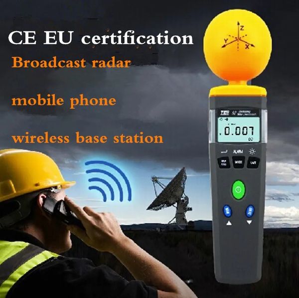 TES-92 Detectores de radiación electromagnética portátiles Probador de electrosmog digital Detector de RF EMF Medidor de frecuencia de 50 MHz a 3,5 GHz