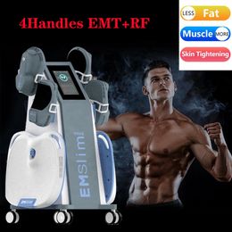 Tesla EMS Fitness Slimming Machine Hip Trainer Elektromagnetische spierstimulatie EMS Body vormgevende Emslim Neo RF Skin -aanscherping met 4 handgrepen