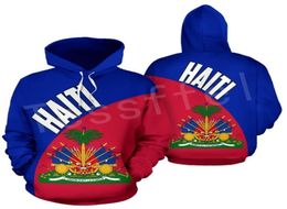 Tessffel Landembleem Vlag Caribische Zee Haïti Retro Trui Mannen/Vrouwen Trainingspak 3Dprint Streetwear Hoodies A12 X06104078355