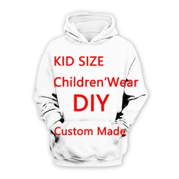 TESFFEL Custom Made Diy Pas Kinder kleding Kid S Hoodie Casual Tracksuit Harajuku Familie 3Dprint Zip Hoodies Sweatshirt 220706