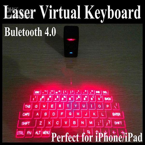 Prueba de venta de teclado láser virtual con altavoz bluetooth para mouse para iPad iPhone6, computadora portátil, tableta, PC, computadora portátil a través de usb 310A