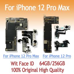 64GB 128GB 256GB Origineel Moederbord Voor iPhone 12 Pro Max 12 Mini Met Face ID Logic Board moederbord iOS Gratis iCloud Ontgrendeld