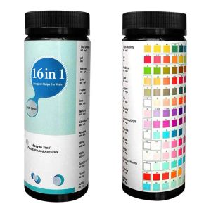 Testen 100PCS 16 in 1 drink- en zwembadwaterteststrips Waterzuiverheidsteststrips voor drinkaquaria Zwembaden