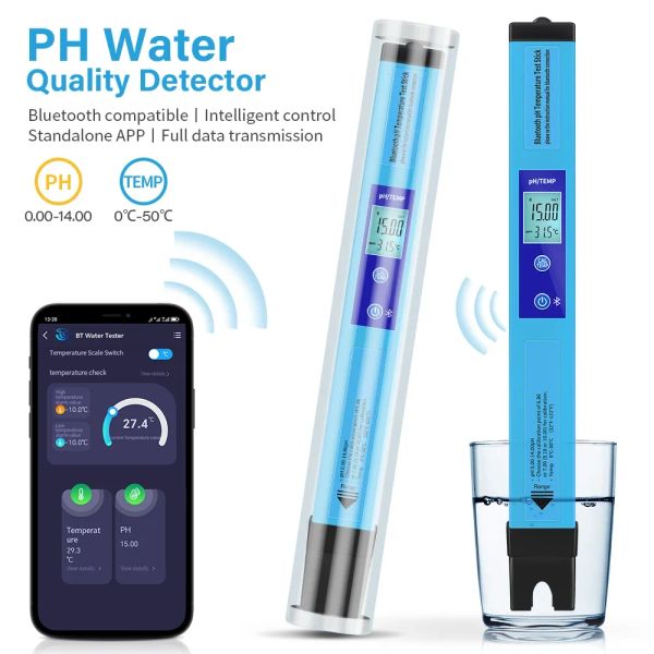 Prueba 2/5 en 1 Medidor de PH Bluetooth TDS EC Salinidad SG Temperatura PH Tester Monitor Digital de Calidad del Agua para Acuario Piscina Laboratorio