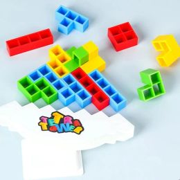 Tetra Tower Balance Stacking Building Blocks Game Toys Kids Diy Assembly 3D Puzzel Russische blokken educatief speelgoed voor meisjesjongens