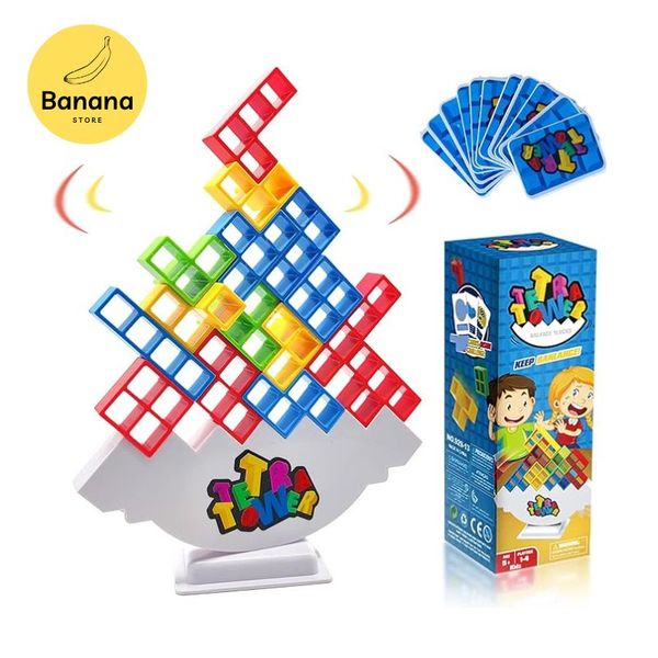 Tetra Tower Game Balance Stacking Block Party Game, Stack Attack, jeu interactif parent-enfant, jeu Montessori, cadeau pour tous les âges. Premier choix chaud pour le cadeau