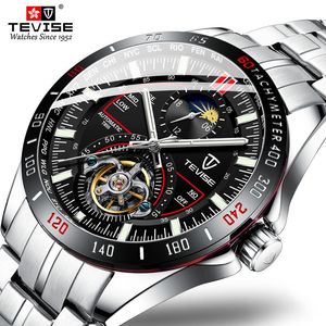 TEVISE Montres mécaniques Mode Luxe Montre automatique pour hommes Horloge Homme Business Étanche Relogio Montre-bracelet LJ201124